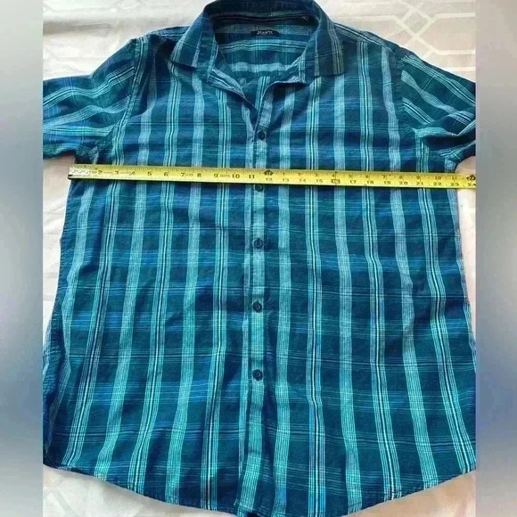 Alfani size Large blue button down shirt - Picture 4 of 5